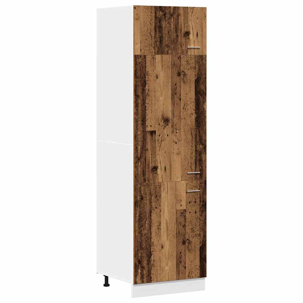 Armoire réfrigérée "Lyon" Bois ancien 60 x 57 x 207 cm Bois d'ingénierie - XIOS