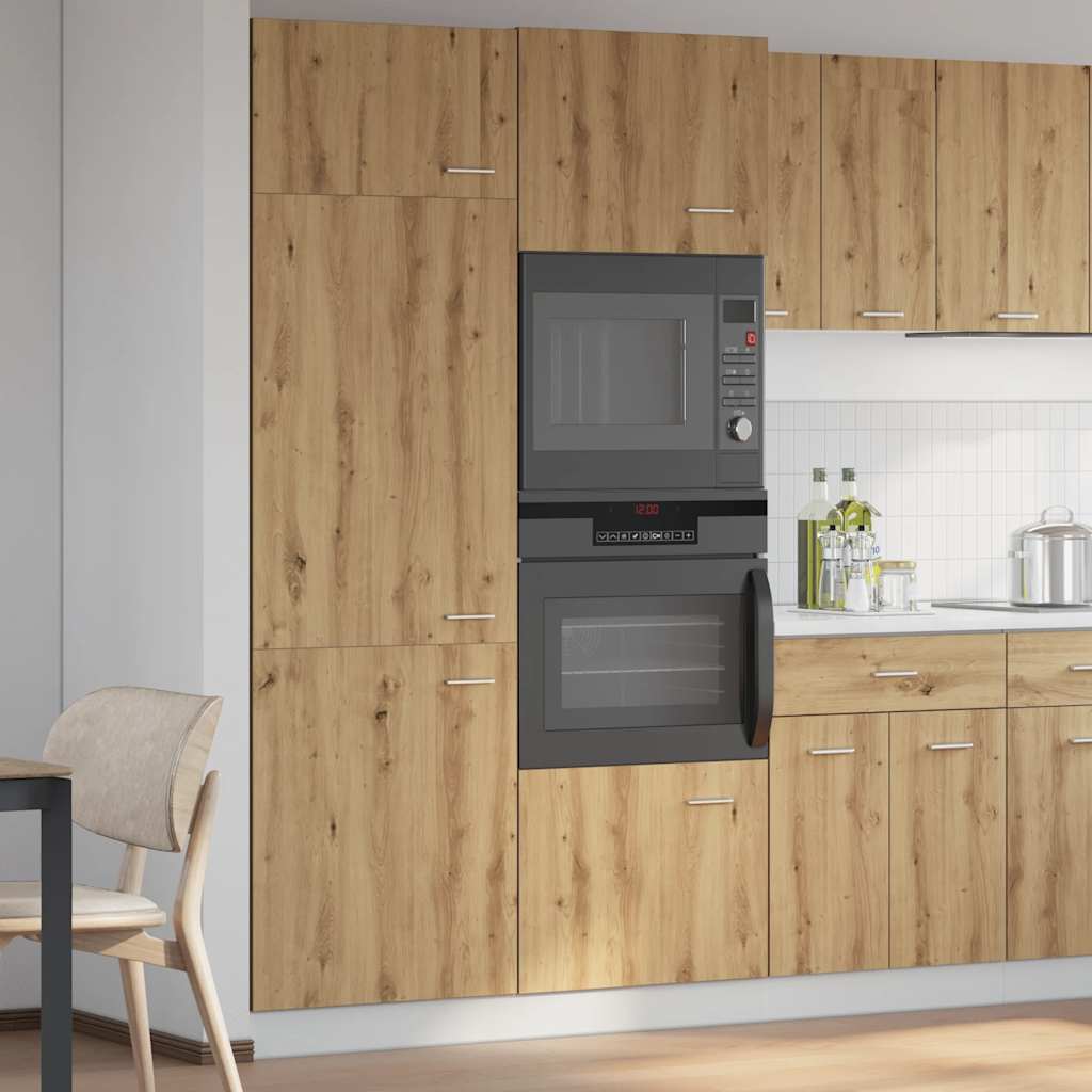 Armoire réfrigérée "Lyon" Chêne artisanal 60 x 57 x 207 cm Bois d'ingénierie - XIOS