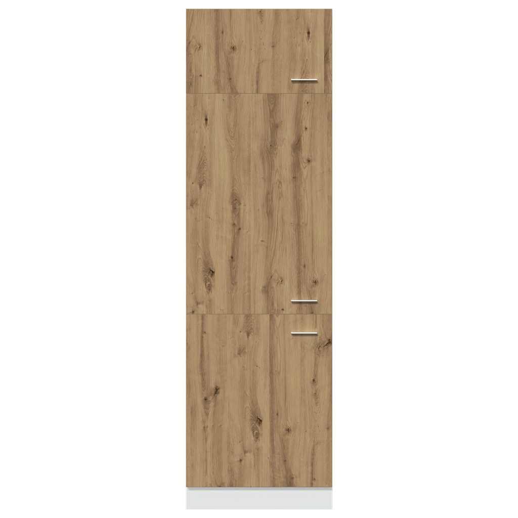 Armoire réfrigérée "Lyon" Chêne artisanal 60 x 57 x 207 cm Bois d'ingénierie - XIOS