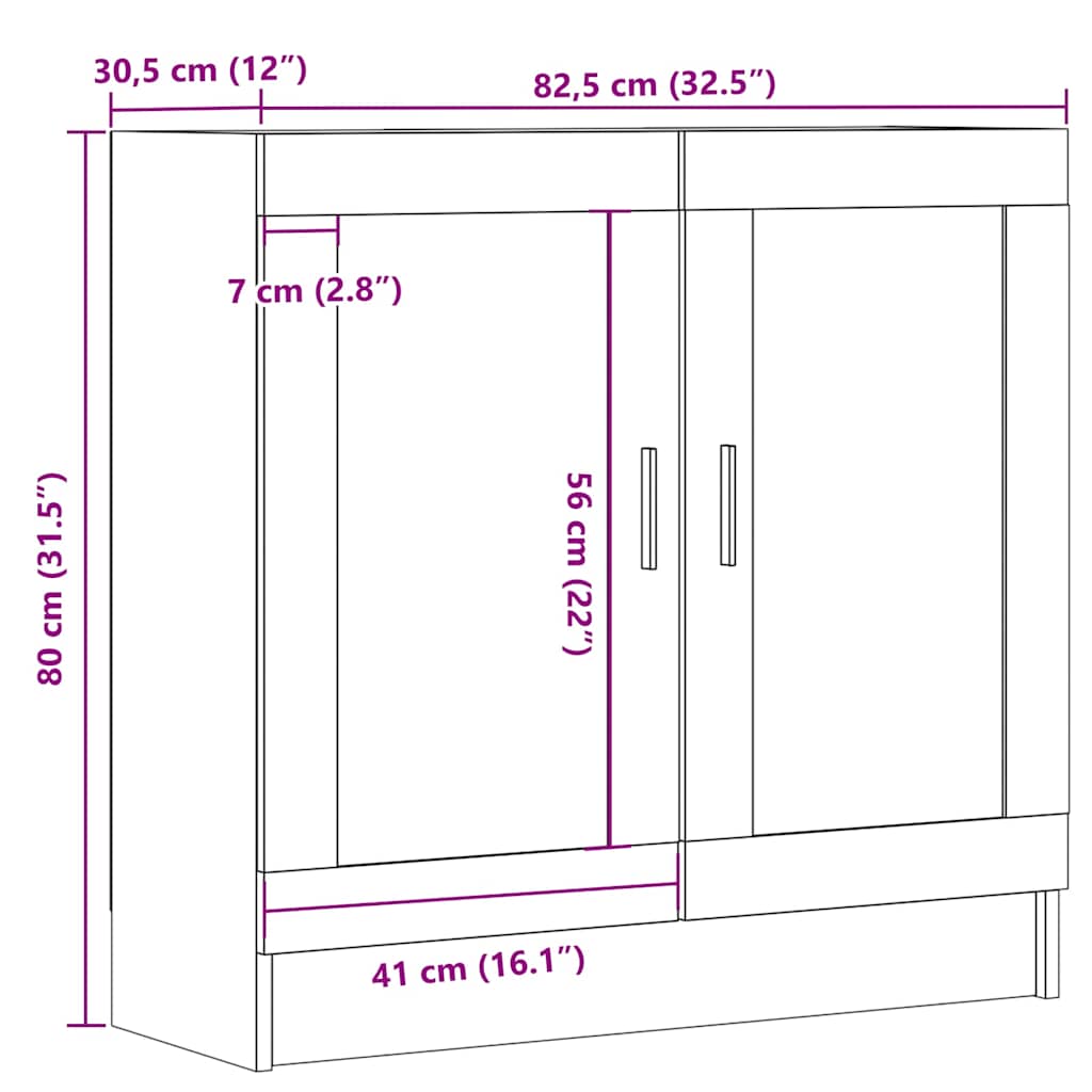 Meuble vieux bois 82,5x30,5x80 cm bois d'ingénierie - XIOS