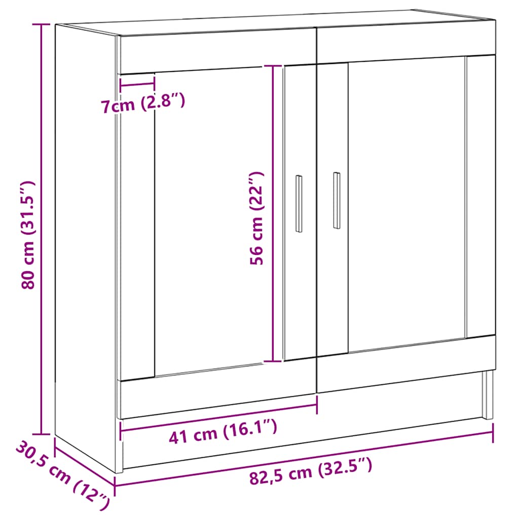 Bibliothèque chêne artisanal 82,5x30,5x80 cm bois d'ingénierie - XIOS