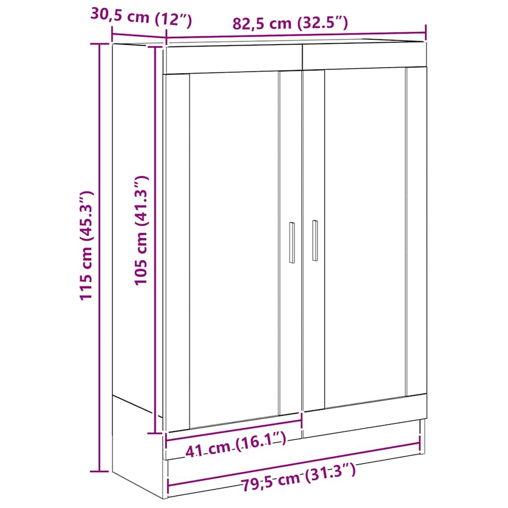 Bibliothèque chêne artisanal 82,5x30,5x115 cm bois d'ingénierie - XIOS