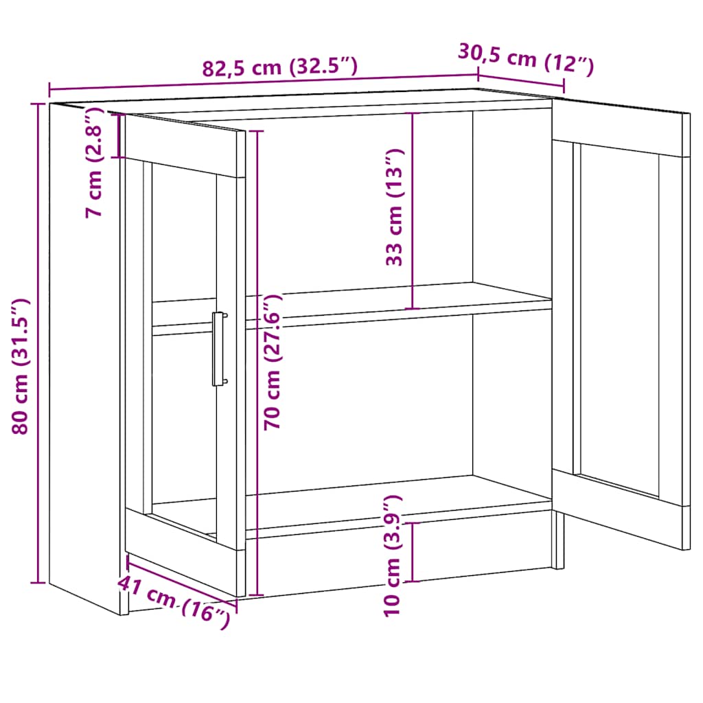 Meuble vieux bois 82,5x30,5x80 cm bois d'ingénierie - XIOS