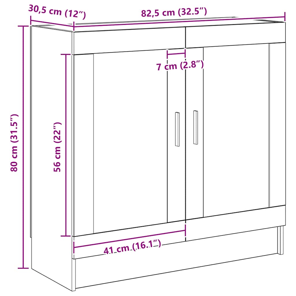 Bibliothèque chêne artisanal 82,5x30,5x80 cm bois d'ingénierie - XIOS