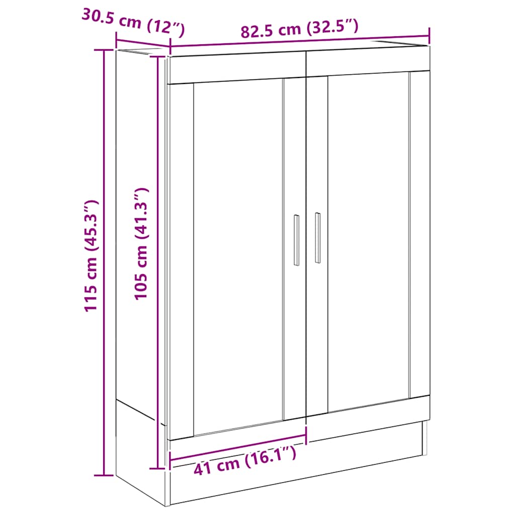 Bibliothèque chêne artisanal 82,5x30,5x115 cm bois d'ingénierie - XIOS