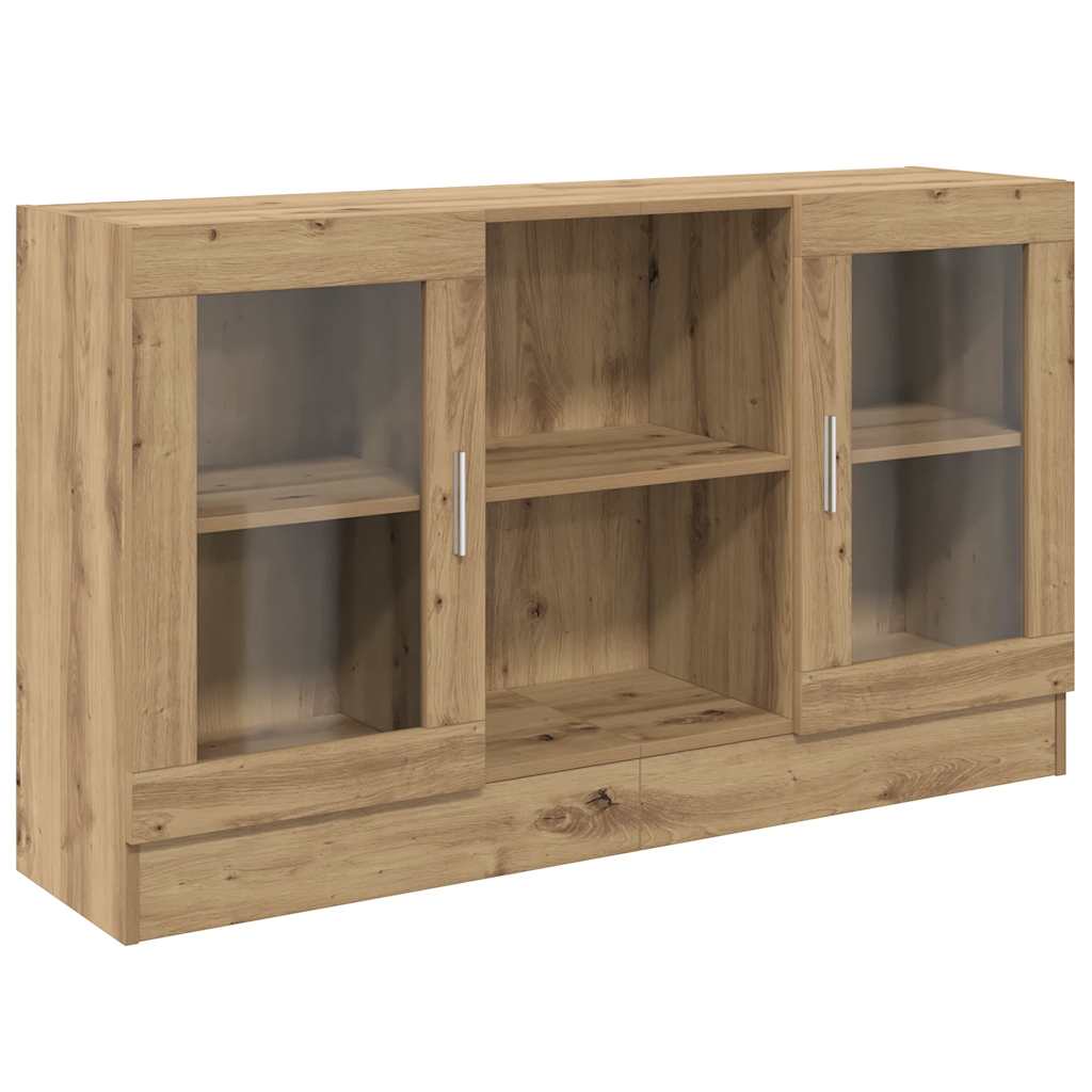 Buffet chêne artisanal 120x30,5x70 cm bois d'ingénierie - XIOS