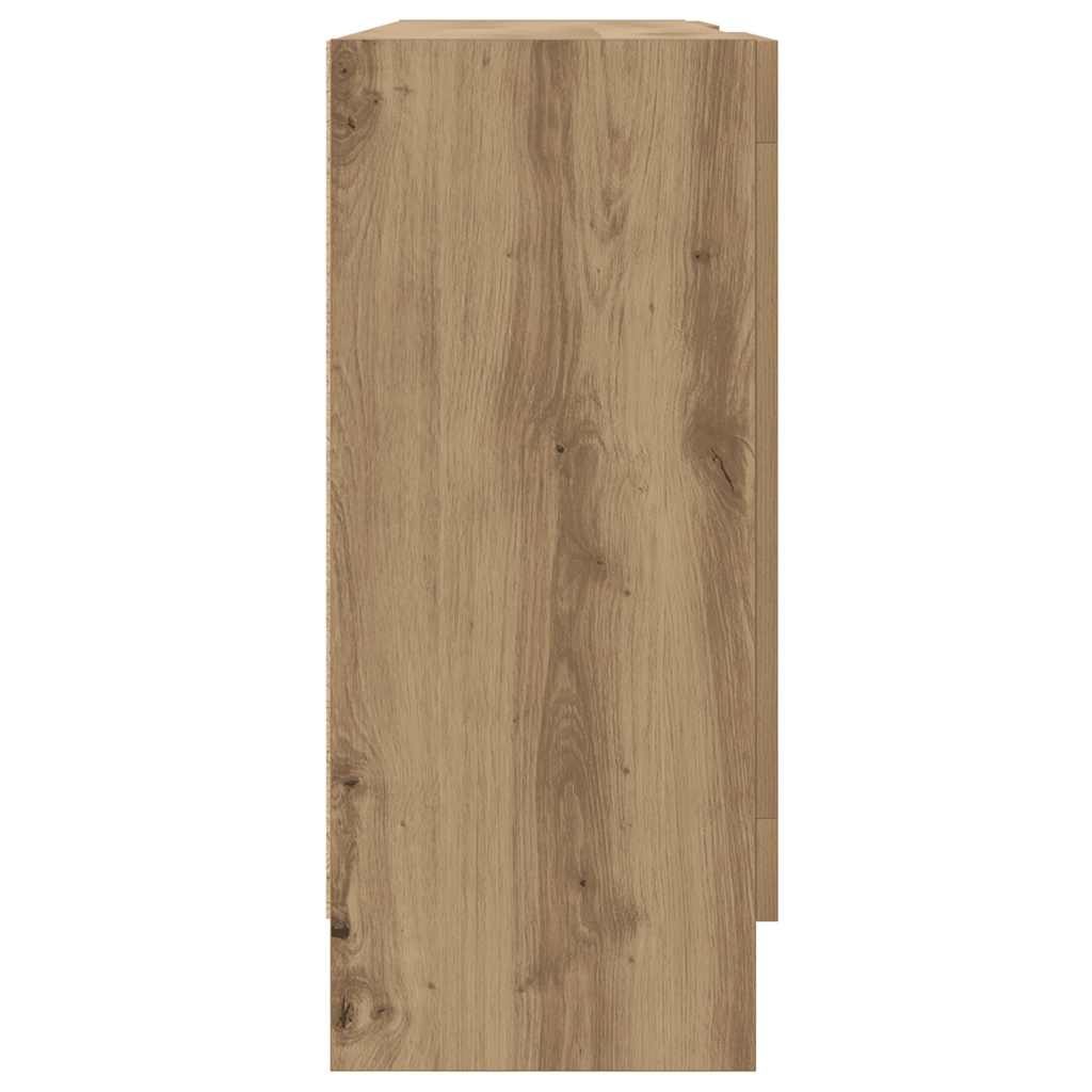 Buffet chêne artisanal 120x30,5x70 cm bois d'ingénierie - XIOS