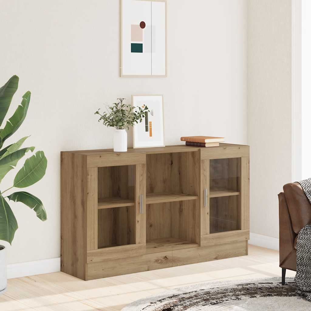 Buffet chêne artisanal 120x30,5x70 cm bois d'ingénierie - XIOS