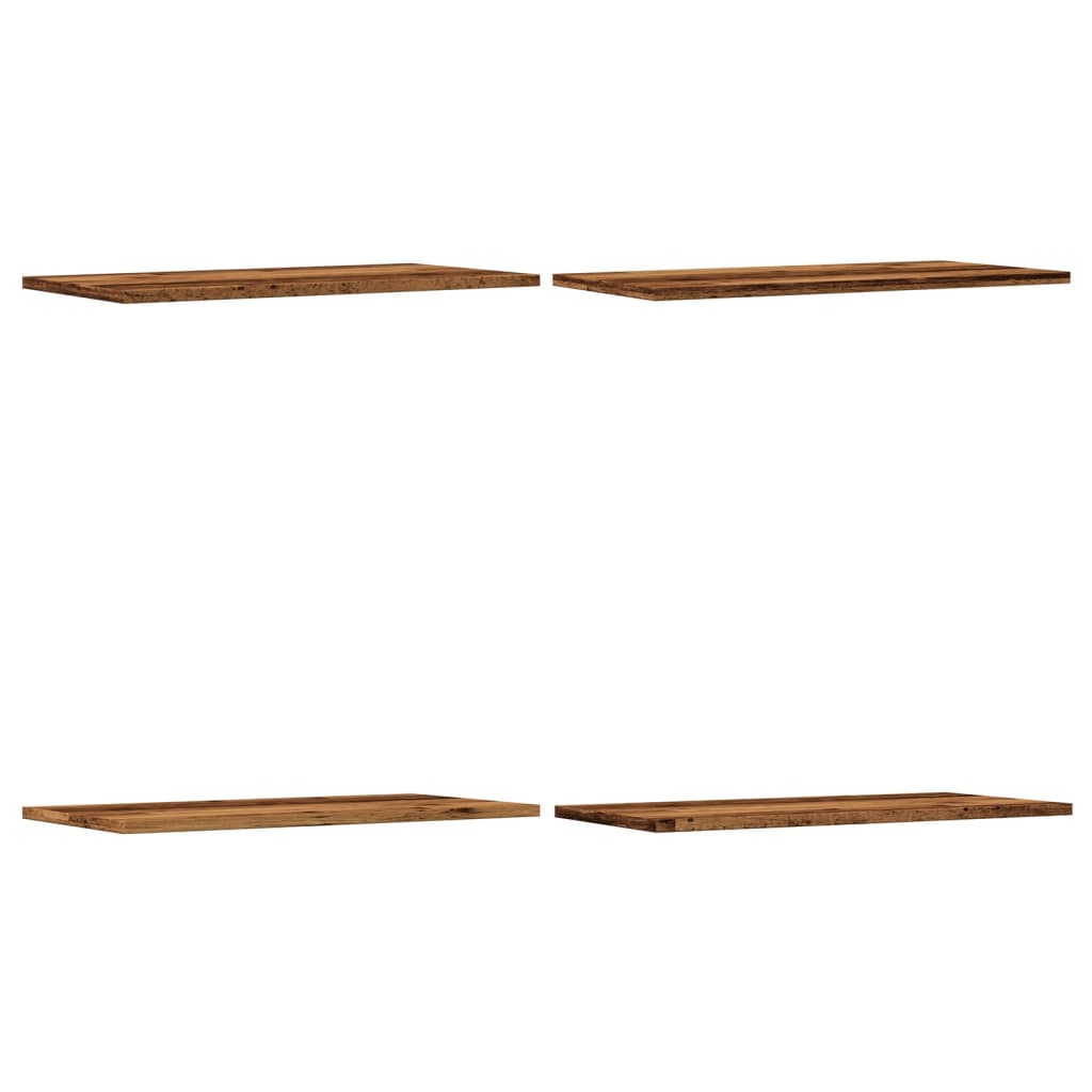 Étagères murales 4 pcs vieux bois 60x30x1,5cm bois d'ingénierie - XIOS