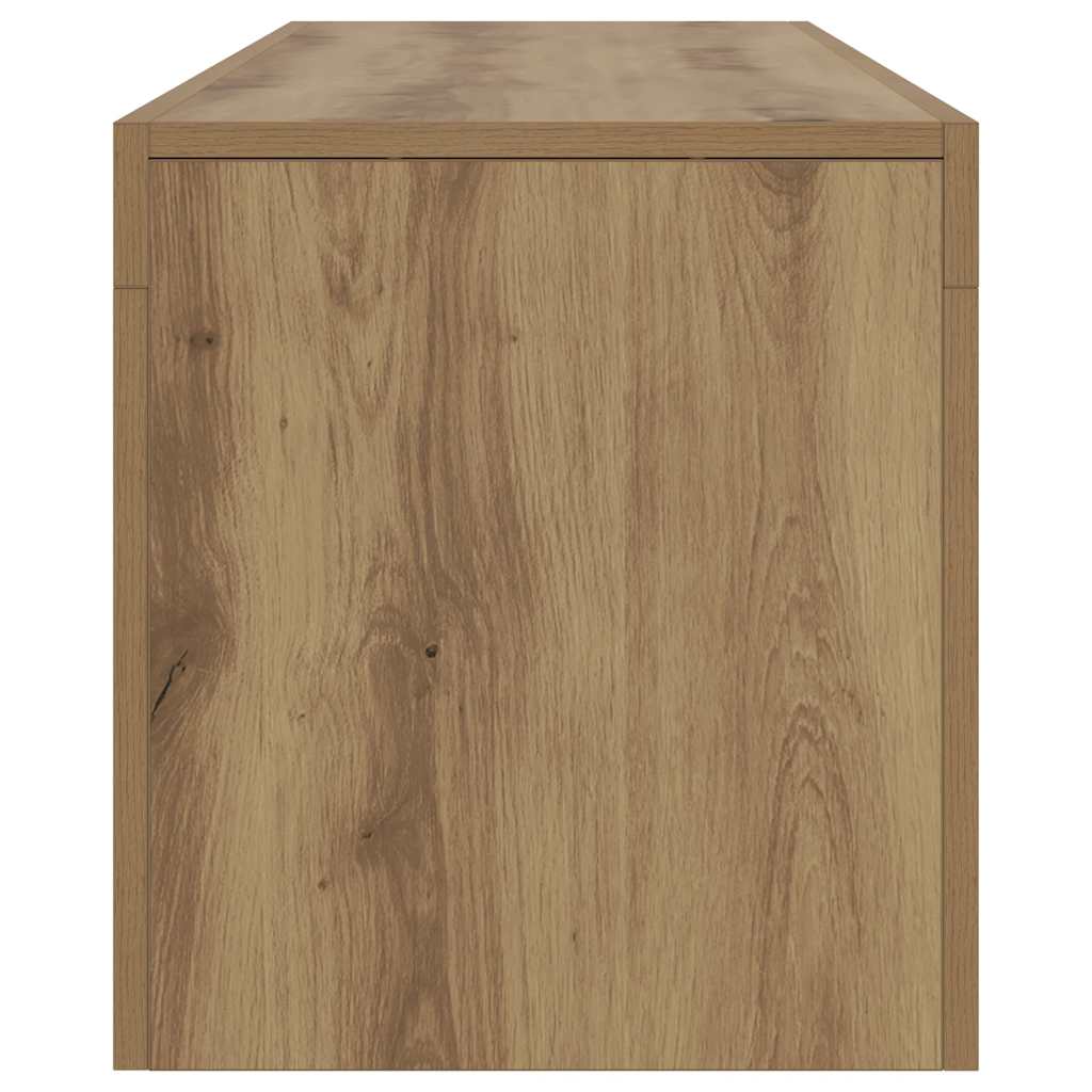 Meuble TV avec lumières LED chêne artisanal bois d'ingénierie - XIOS