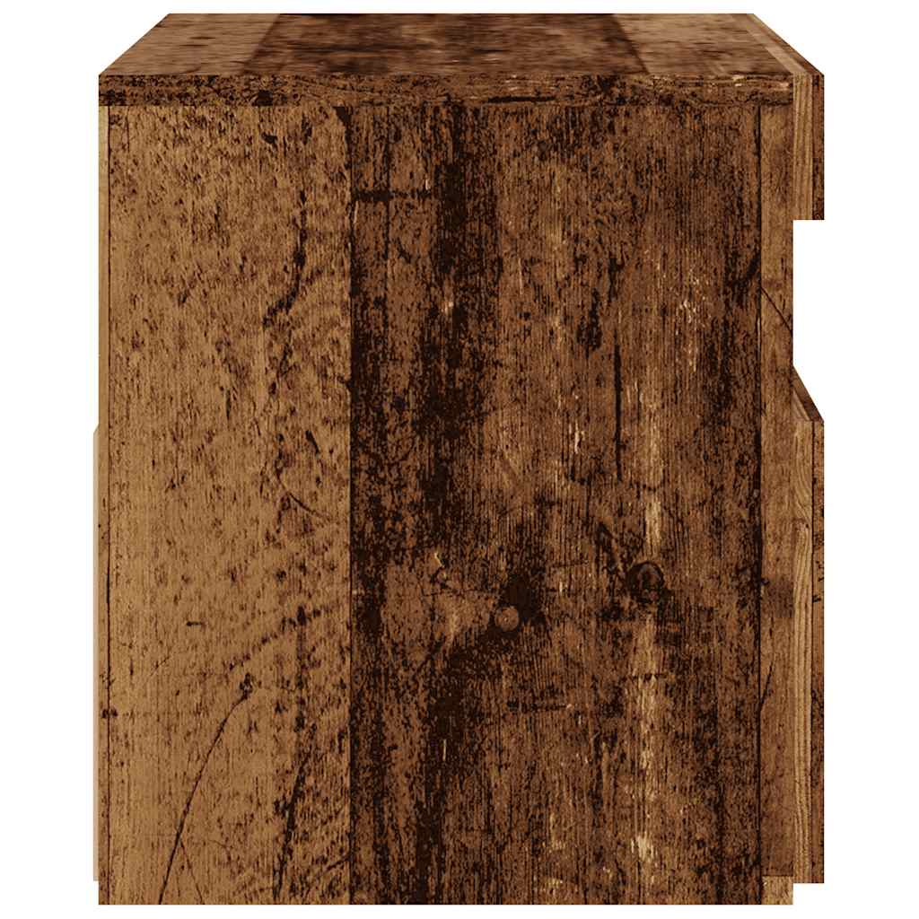 Meuble TV avec lumières LED vieux bois bois d'ingénierie - XIOS