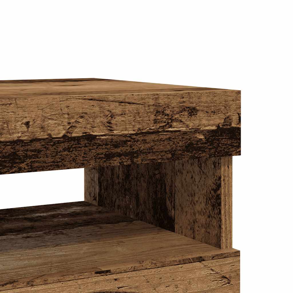 Meubles TV avec lumières LED 2 pcs vieux bois bois d'ingénierie - XIOS