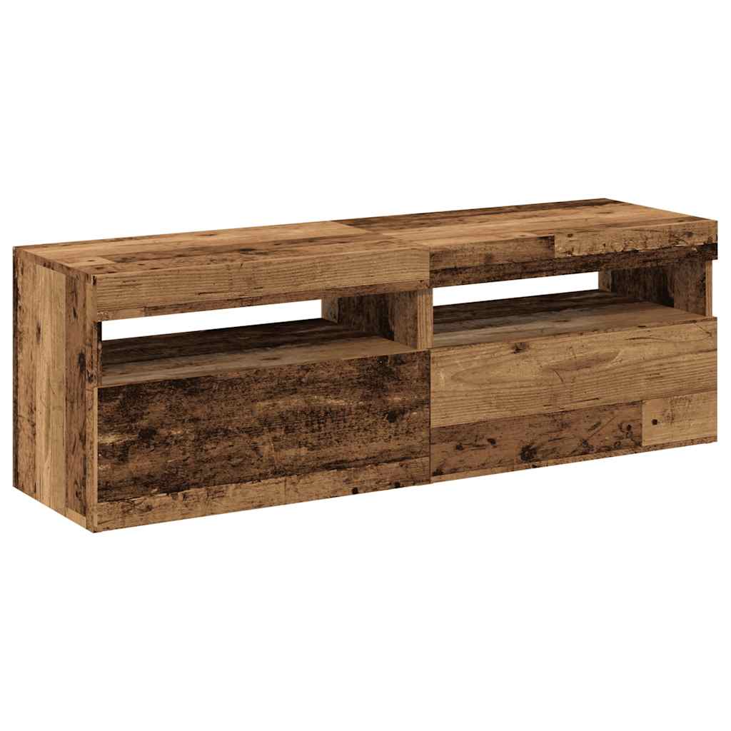 Meubles TV avec lumières LED 2 pcs vieux bois bois d'ingénierie - XIOS