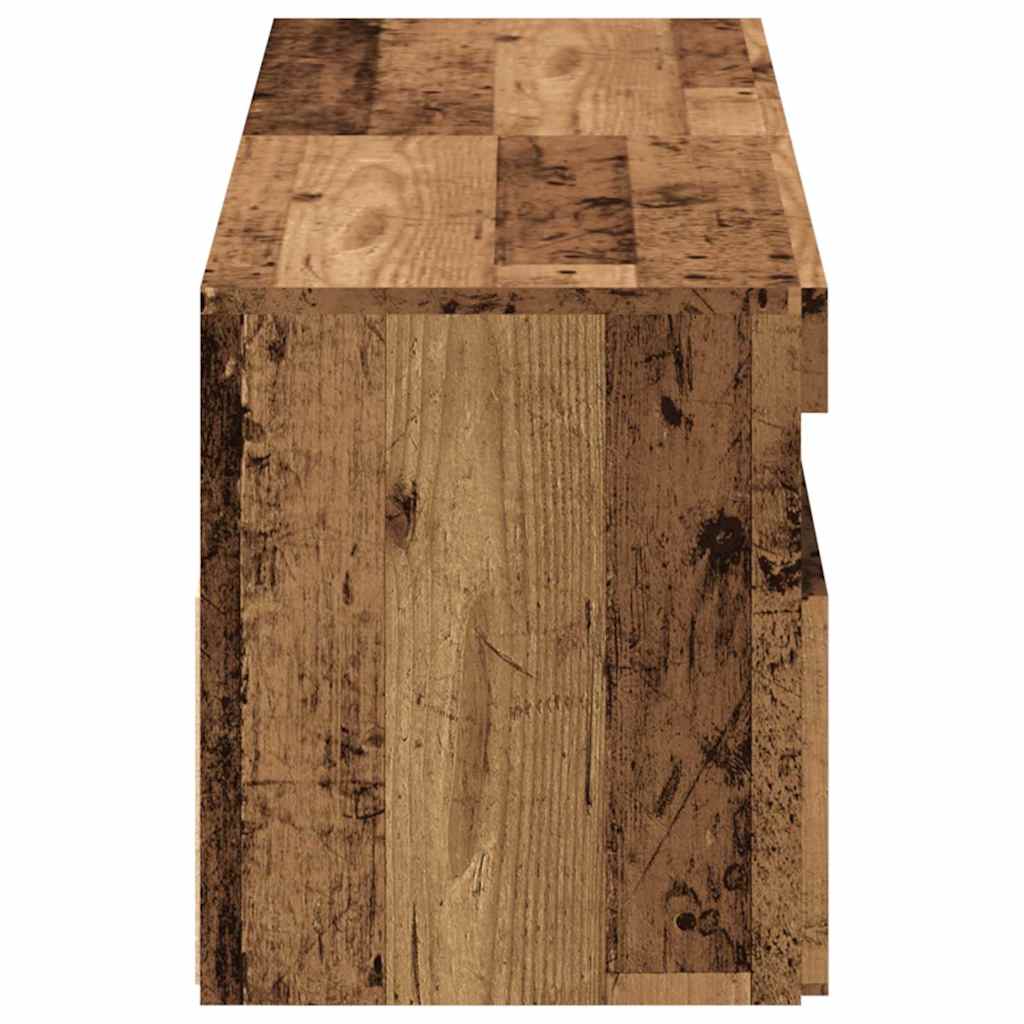 Meubles TV avec lumières LED 2 pcs vieux bois bois d'ingénierie - XIOS