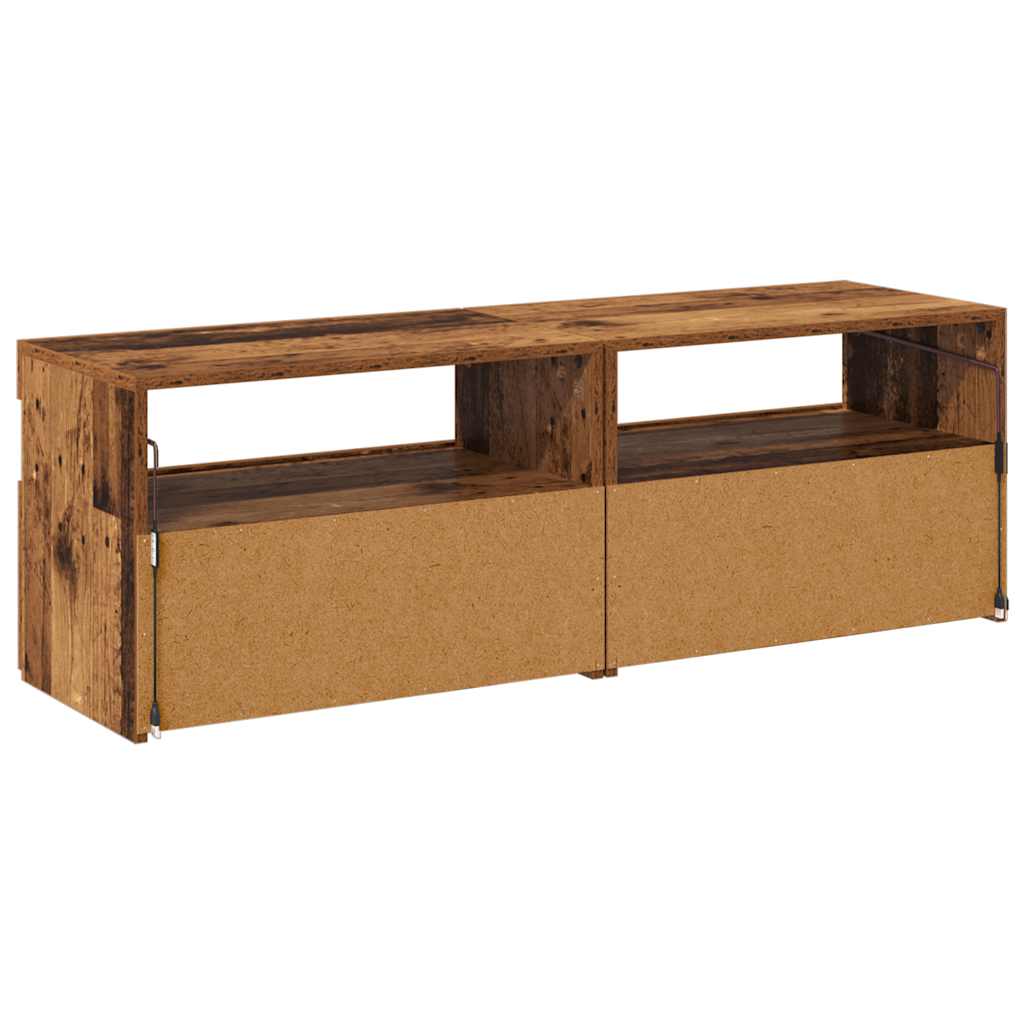 Meubles TV avec lumières LED 2 pcs vieux bois bois d'ingénierie - XIOS