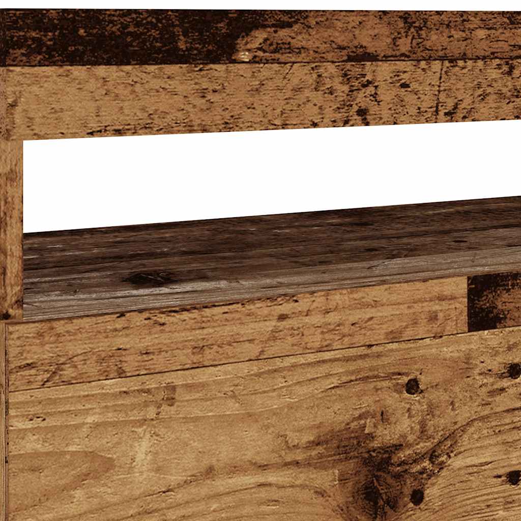 Meuble TV avec lumières LED vieux bois bois d'ingénierie - XIOS