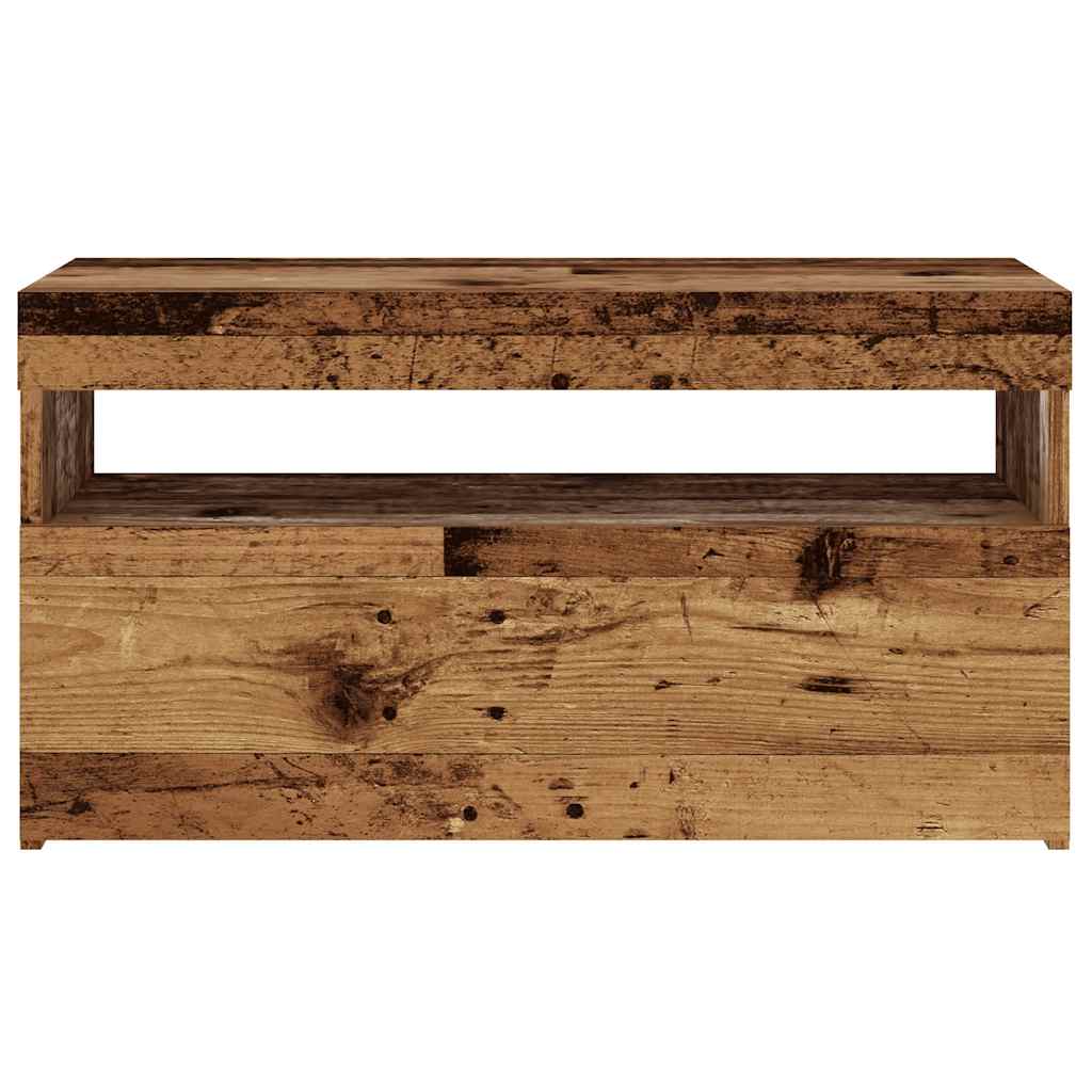 Meubles TV avec lumières LED 2 pcs vieux bois bois d'ingénierie - XIOS