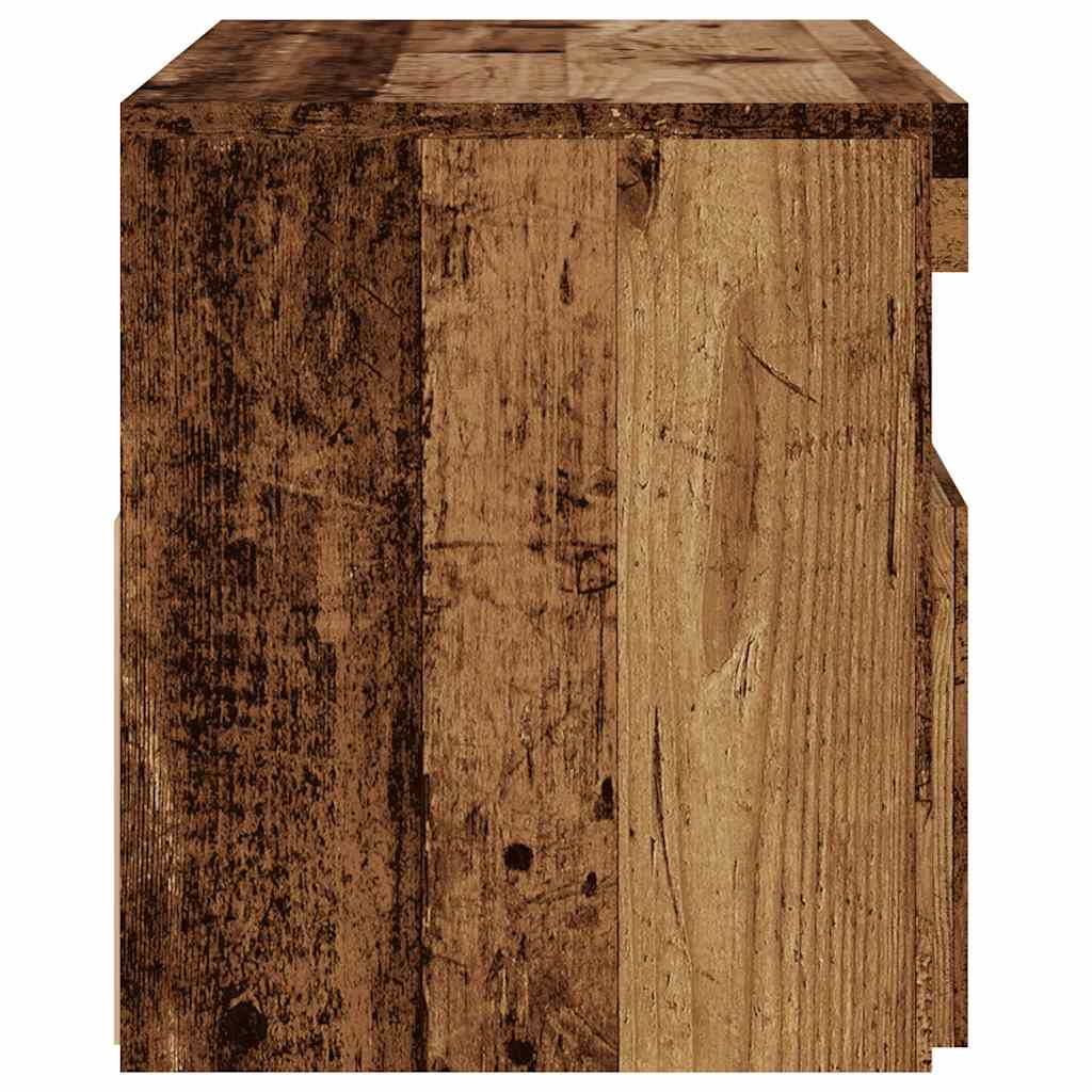 Meubles TV avec lumières LED 2 pcs vieux bois bois d'ingénierie - XIOS