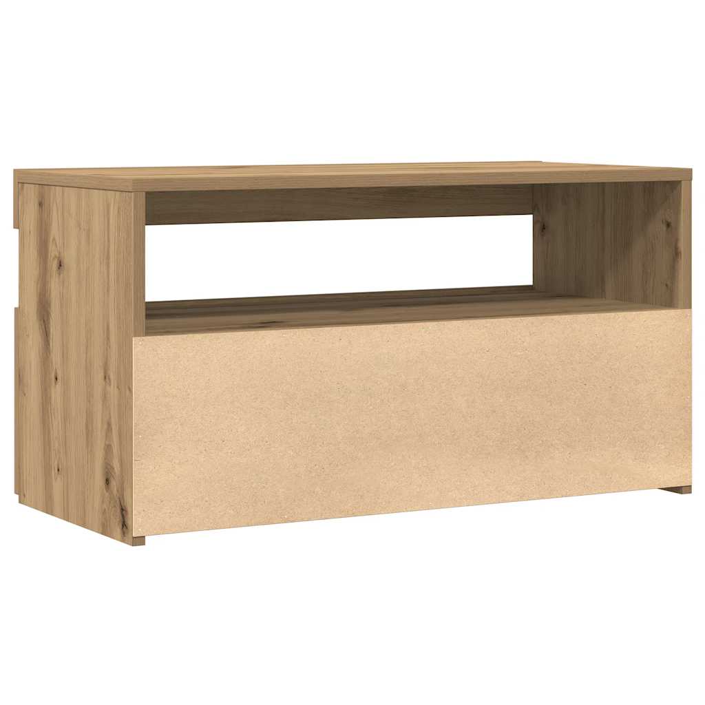 Meubles TV avec lumières LED 2 pcs chêne artisanal - XIOS