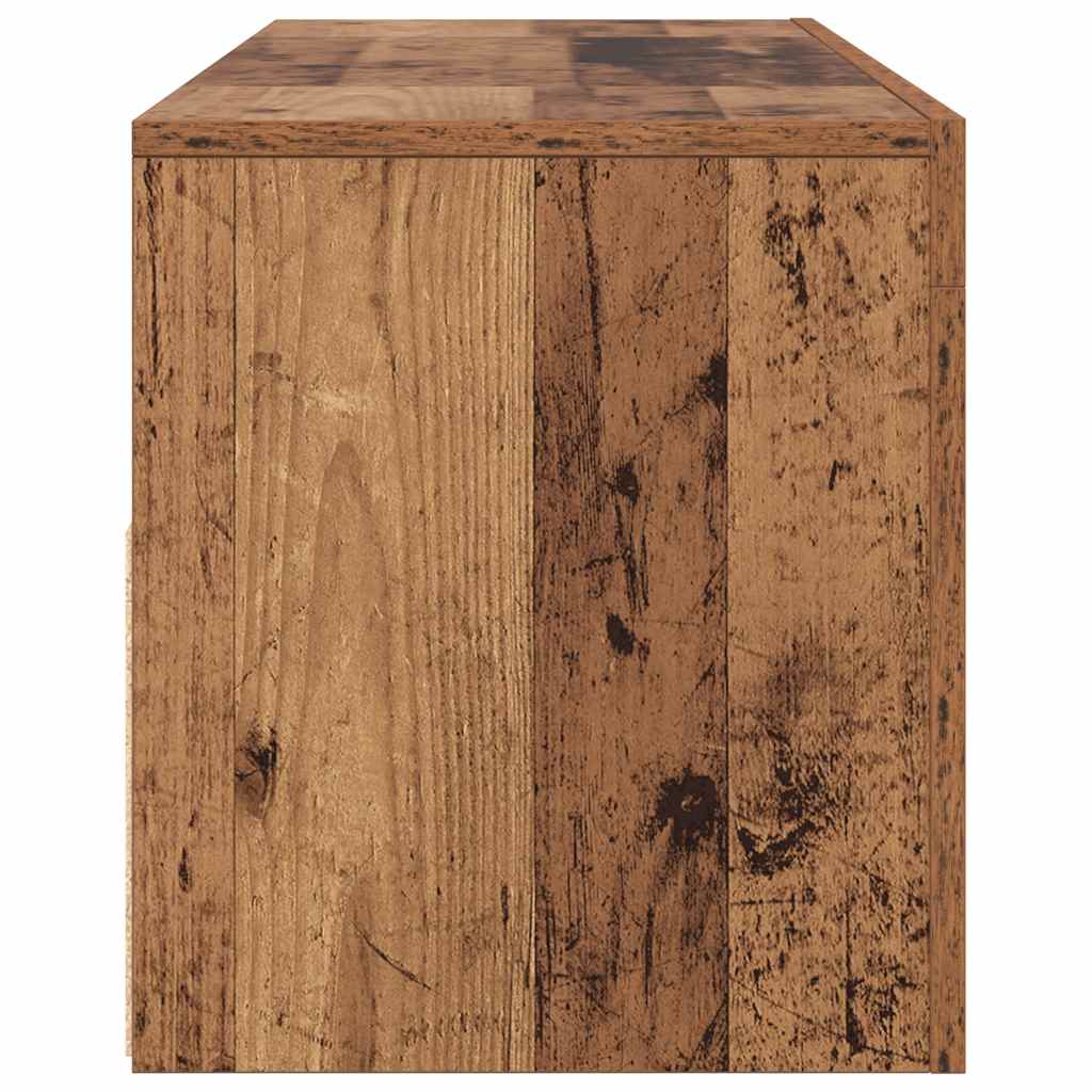 Meuble TV avec lumières LED vieux bois bois d'ingénierie - XIOS