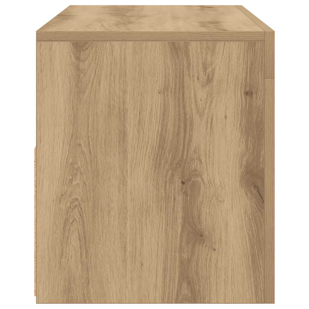 Meuble TV avec lumières LED chêne artisanal bois d'ingénierie - XIOS