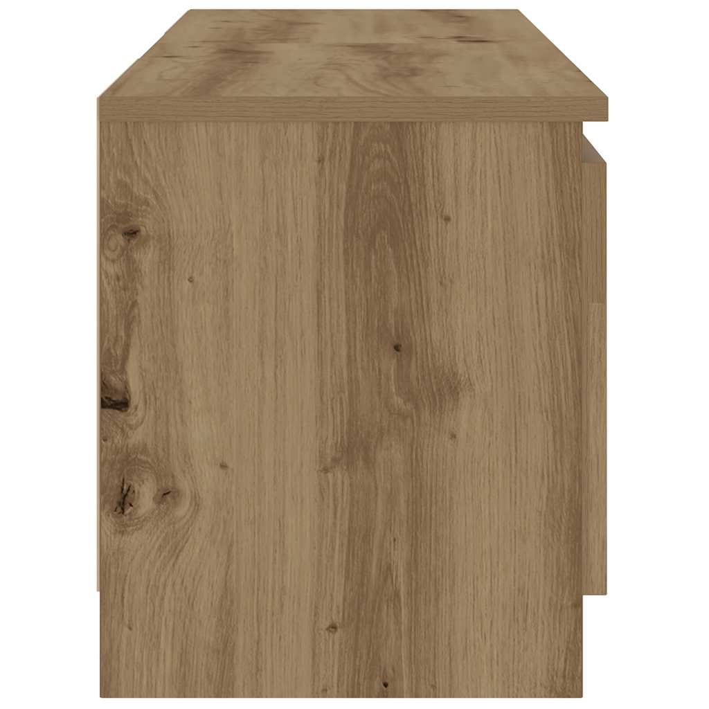 Meuble TV avec lumières LED chêne artisanal bois d'ingénierie - XIOS