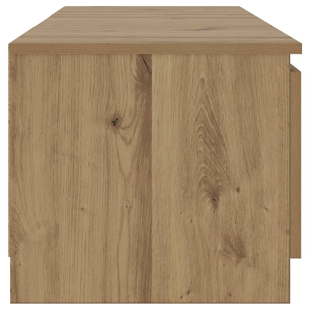 Meuble TV avec lumières LED chêne artisanal bois d'ingénierie - XIOS