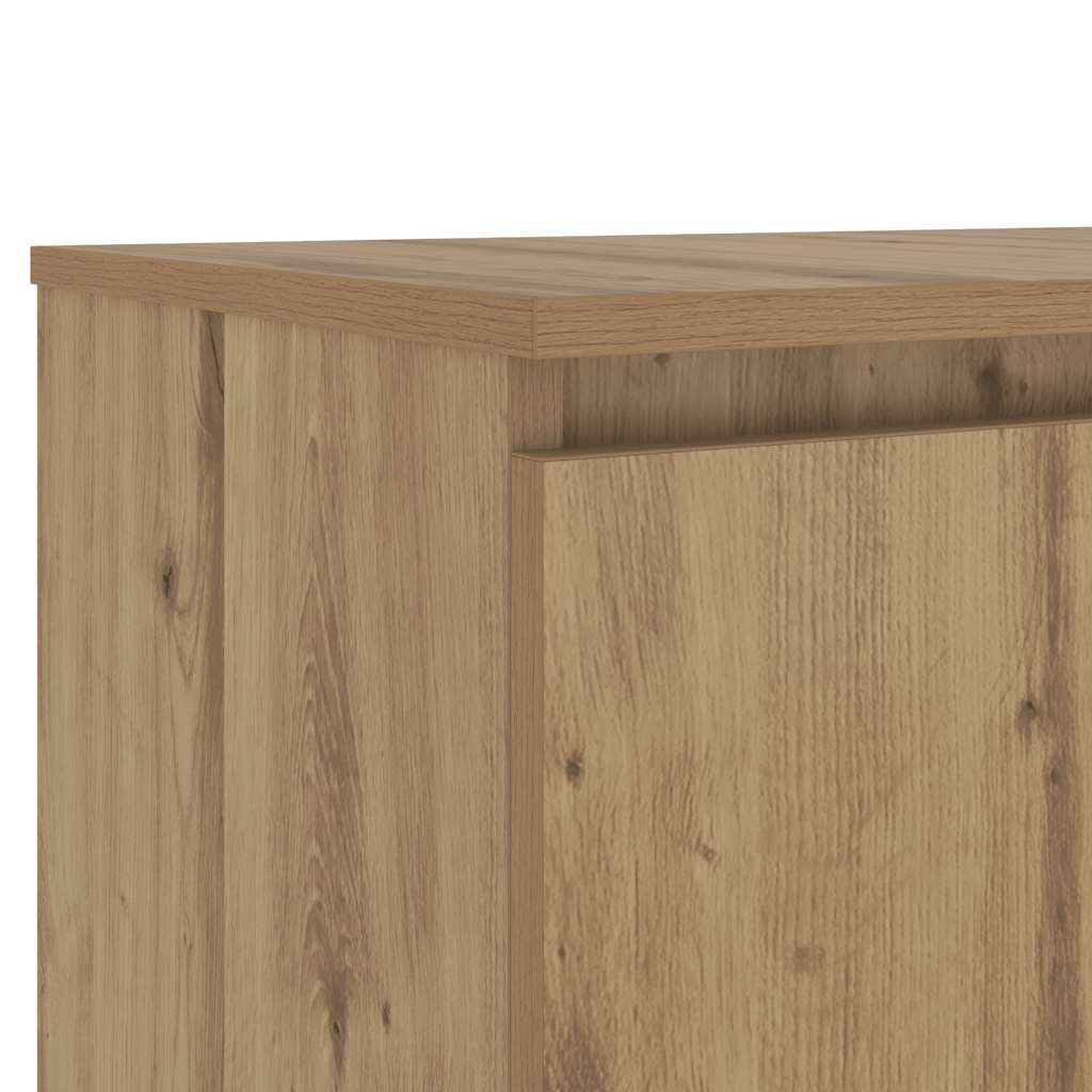 Meuble TV avec lumières LED chêne artisanal bois d'ingénierie - XIOS
