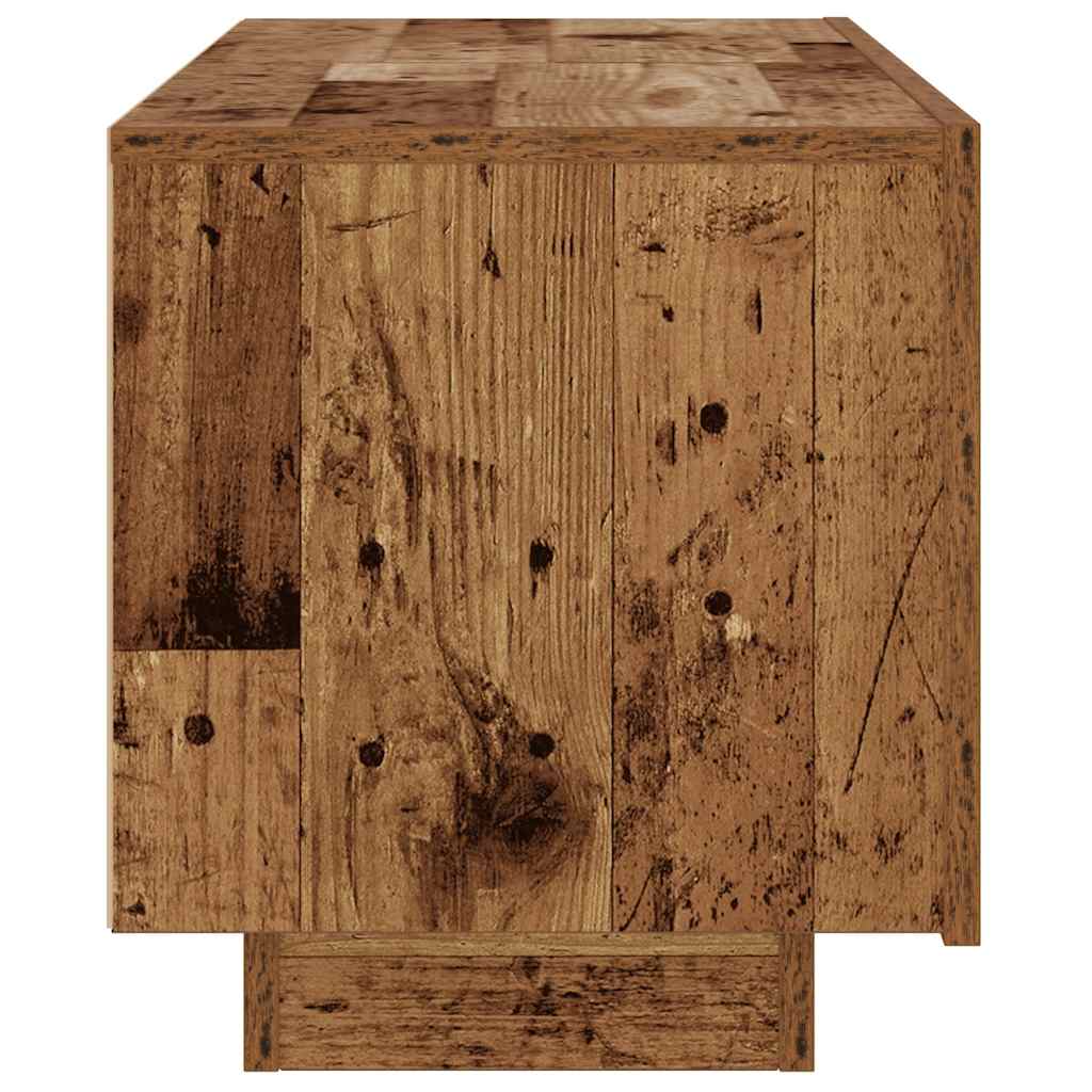 Meuble TV vieux bois 100x35x40 cm bois d'ingénierie - XIOS