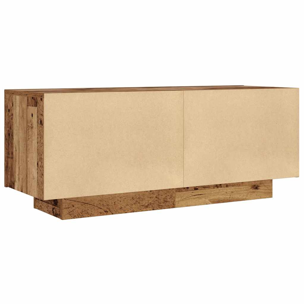 Meuble TV vieux bois 100x35x40 cm bois d'ingénierie - XIOS