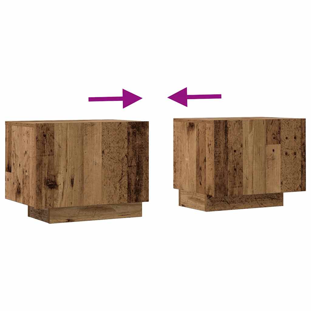Meuble TV vieux bois 100x35x40 cm bois d'ingénierie - XIOS
