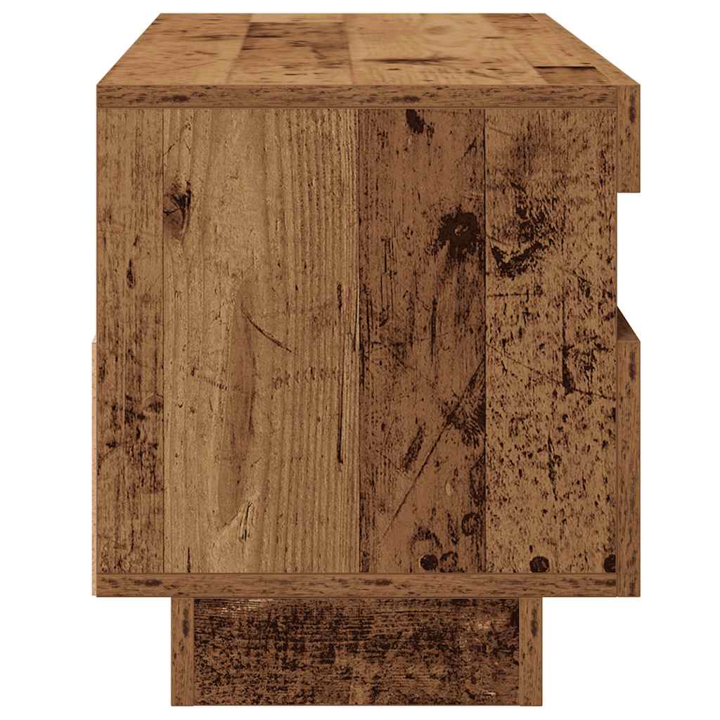 Meuble TV avec lumières LED vieux bois bois d'ingénierie - XIOS