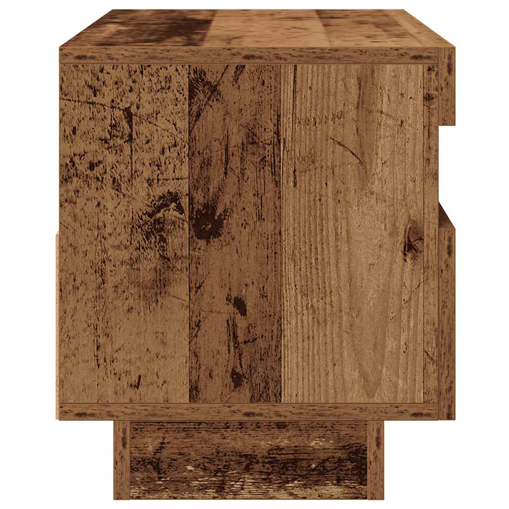 Meuble TV avec lumières LED vieux bois bois d'ingénierie - XIOS