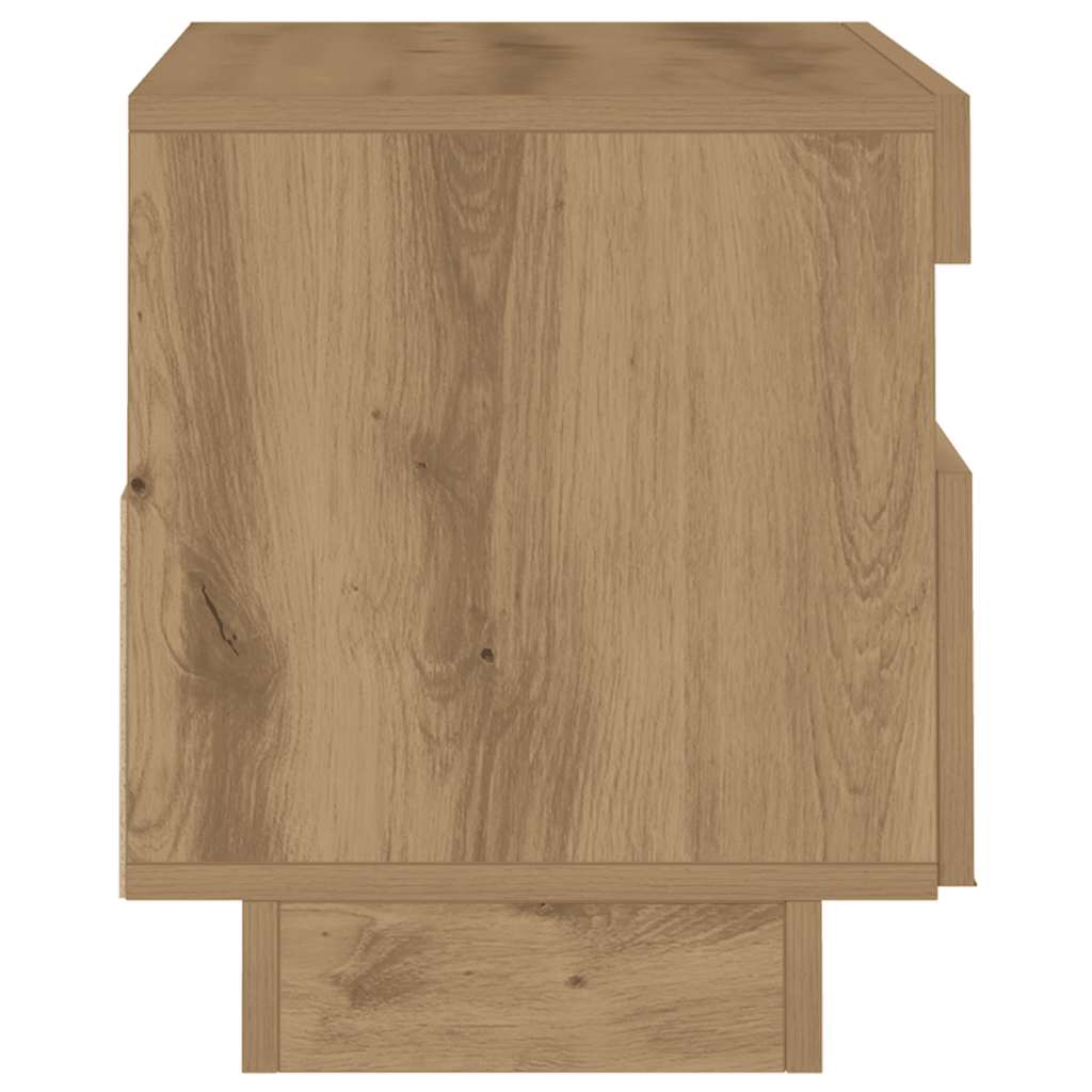 Meuble TV avec lumières LED chêne artisanal bois d'ingénierie - XIOS