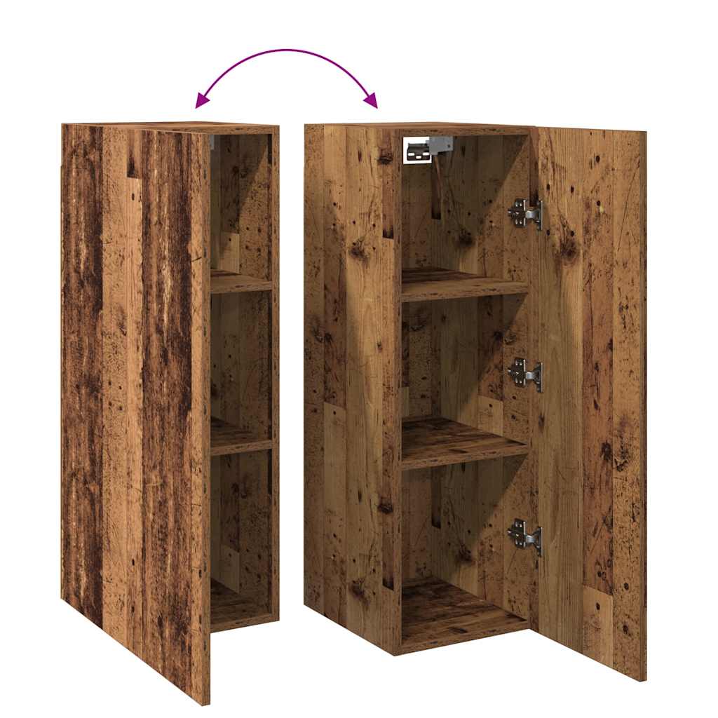 Meubles TV 2 pcs vieux bois 30,5x30x90 cm bois d'ingénierie - XIOS