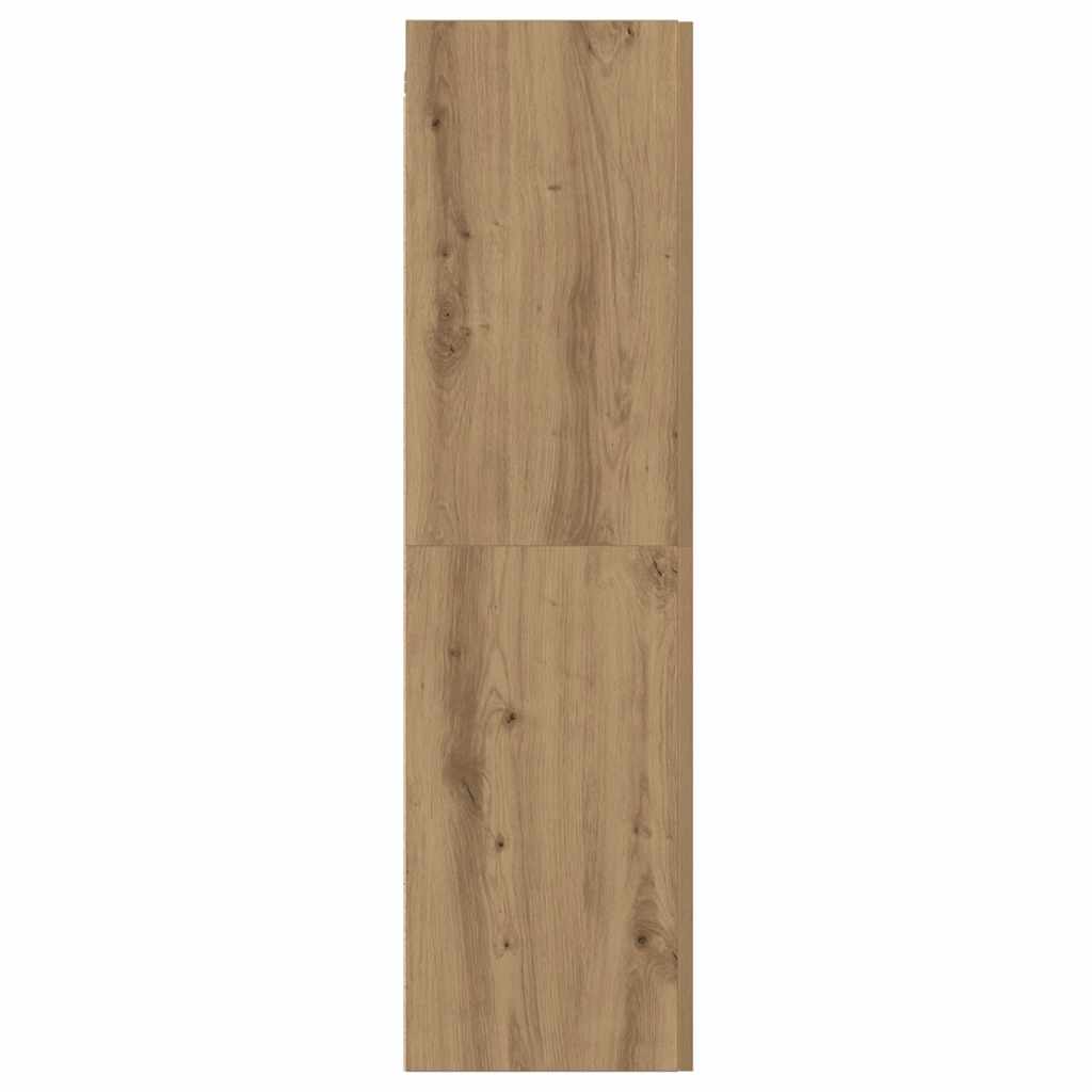 Meuble TV chêne artisanal 30,5x30x110 cm bois d'ingénierie - XIOS