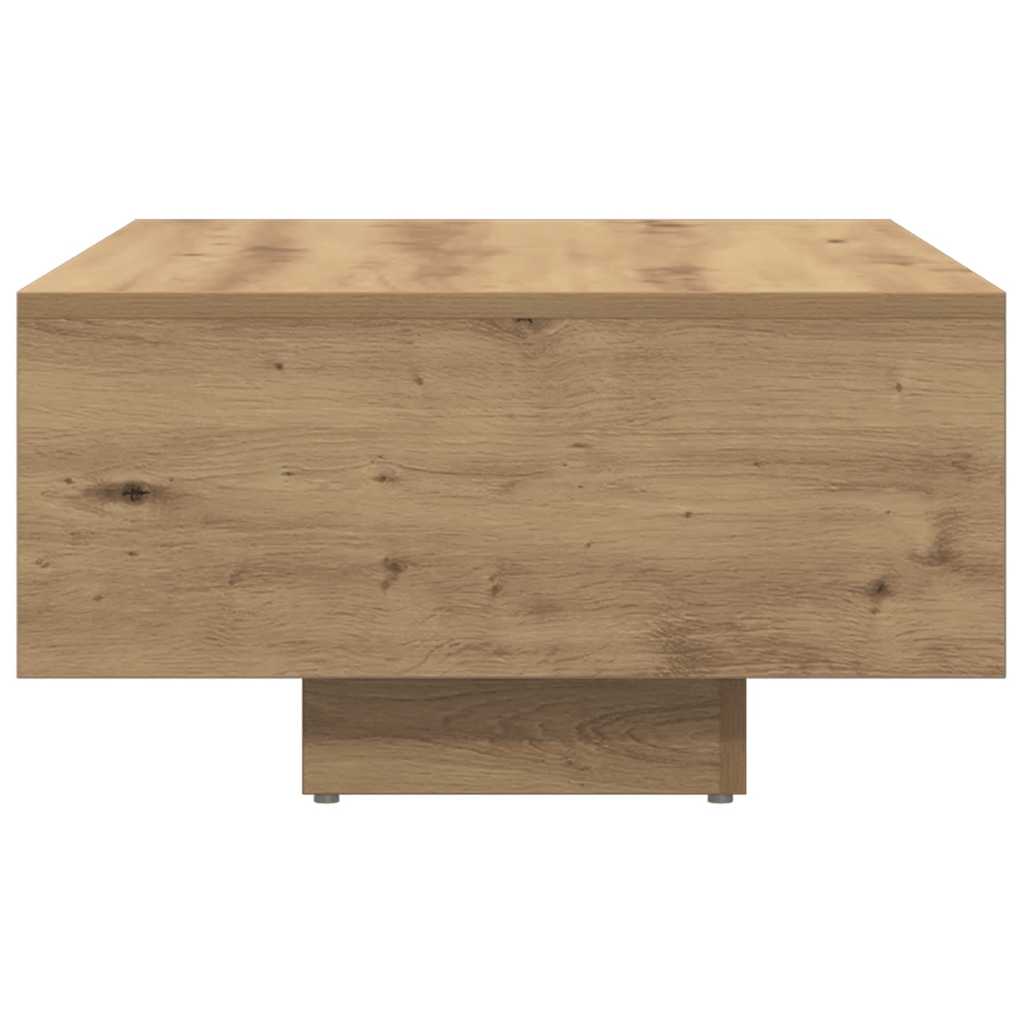 Table basse chêne artisanal 85x55x31 cm bois d'ingénierie - XIOS