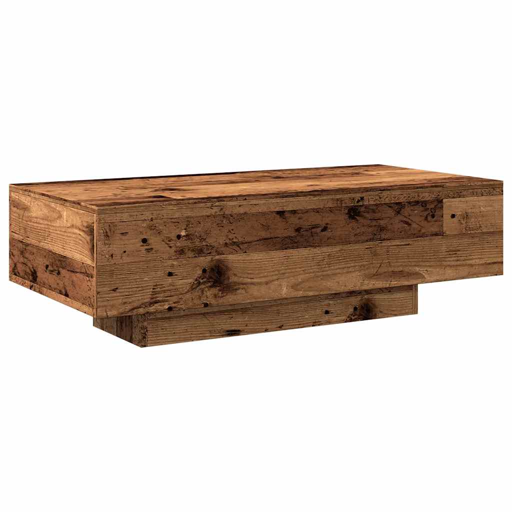 Table basse vieux bois 100x49,5x31 cm bois d'ingénierie - XIOS