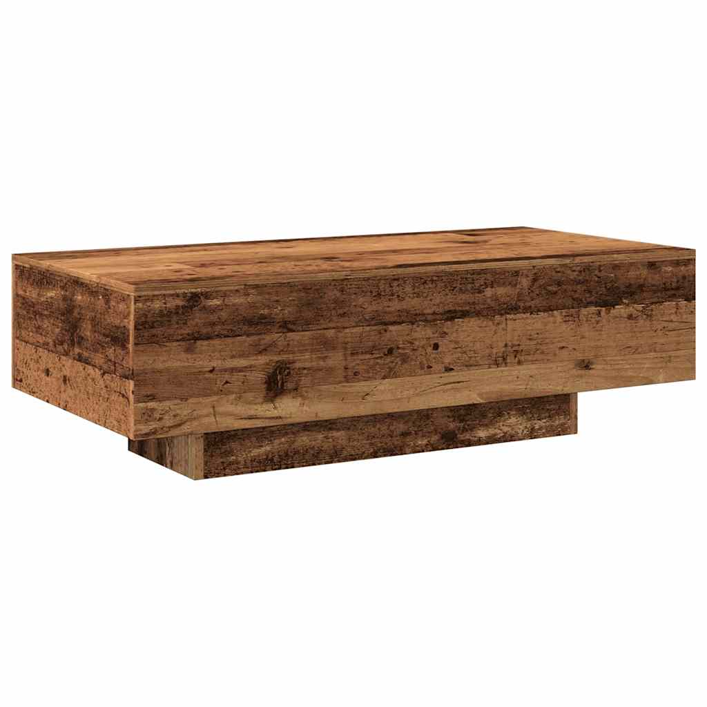 Table basse vieux bois 100x49,5x31 cm bois d'ingénierie - XIOS