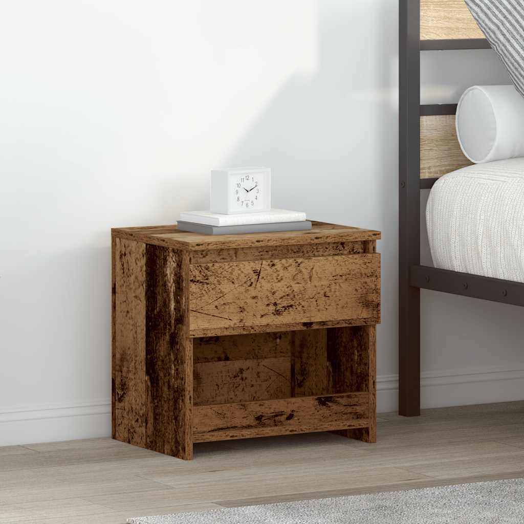 Tables de chevet 2 pcs vieux bois 40x30x39 cm bois ingénierie - XIOS