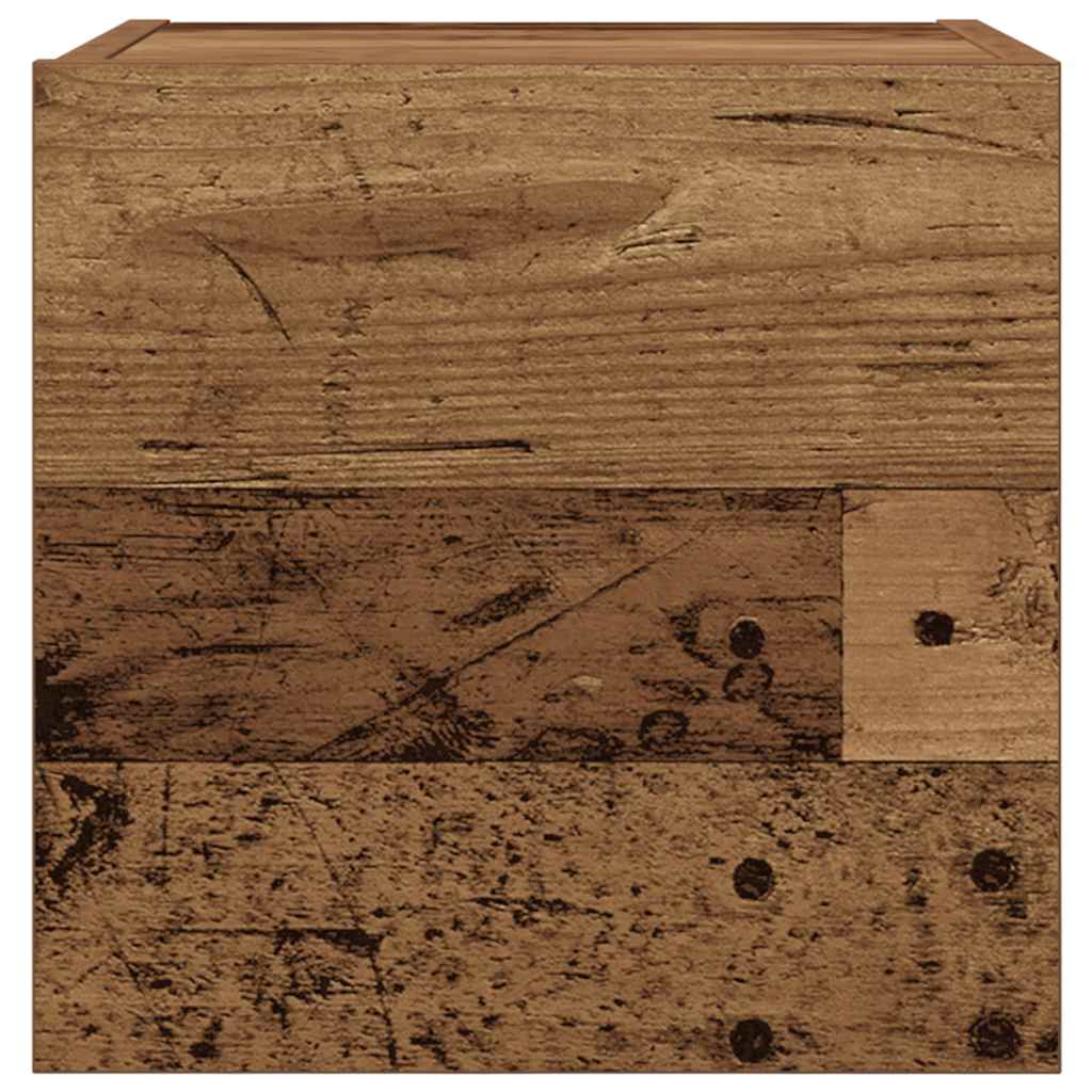 Meuble TV mural 2 pcs vieux bois 30,5x30x30 cm - XIOS