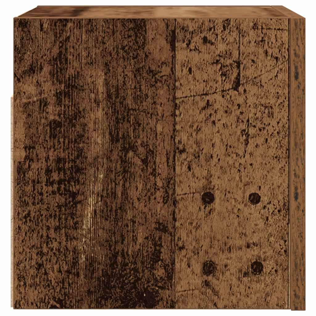 Meuble TV mural 2 pcs vieux bois 30,5x30x30 cm - XIOS