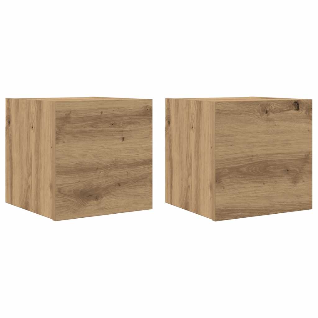 Meubles TV muraux 2 pcs chêne artisanal 30,5x30x30 cm - XIOS