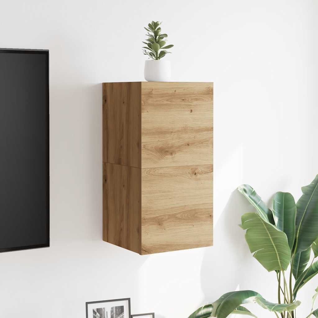 Meubles TV muraux 2 pcs chêne artisanal 30,5x30x30 cm - XIOS
