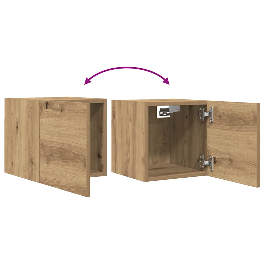 Meubles TV muraux 2 pcs chêne artisanal 30,5x30x30 cm - XIOS
