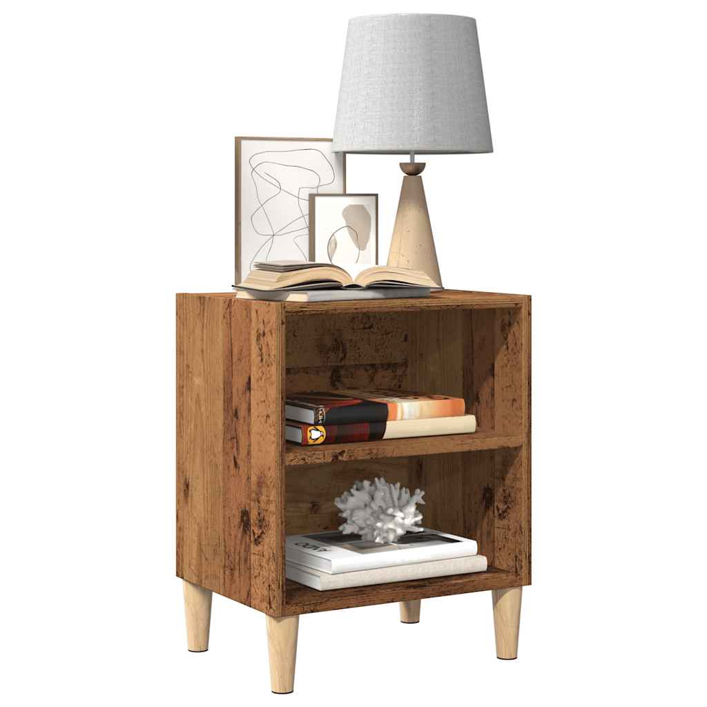 Tables de chevet 2 pcs vieux bois 40x30x50 cm bois d’ingénierie - XIOS