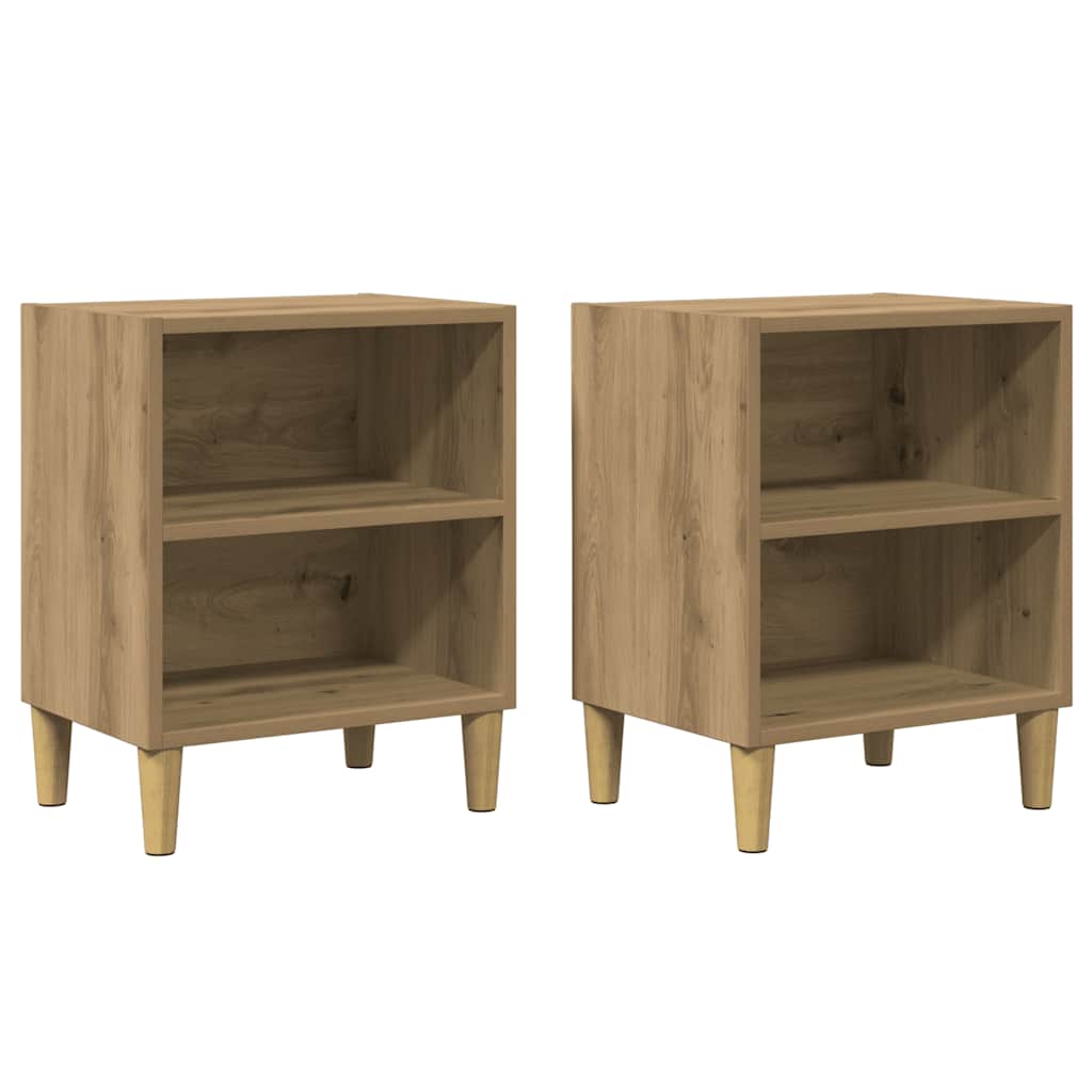 Tables de chevet 2 pcs chêne artisanal 40x30x50 cm - XIOS