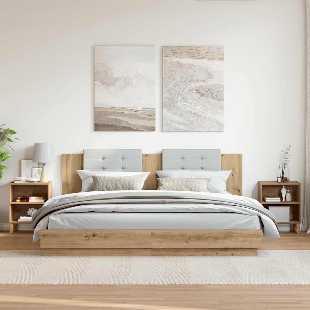 Tables de chevet 2 pcs chêne artisanal 40x30x50 cm