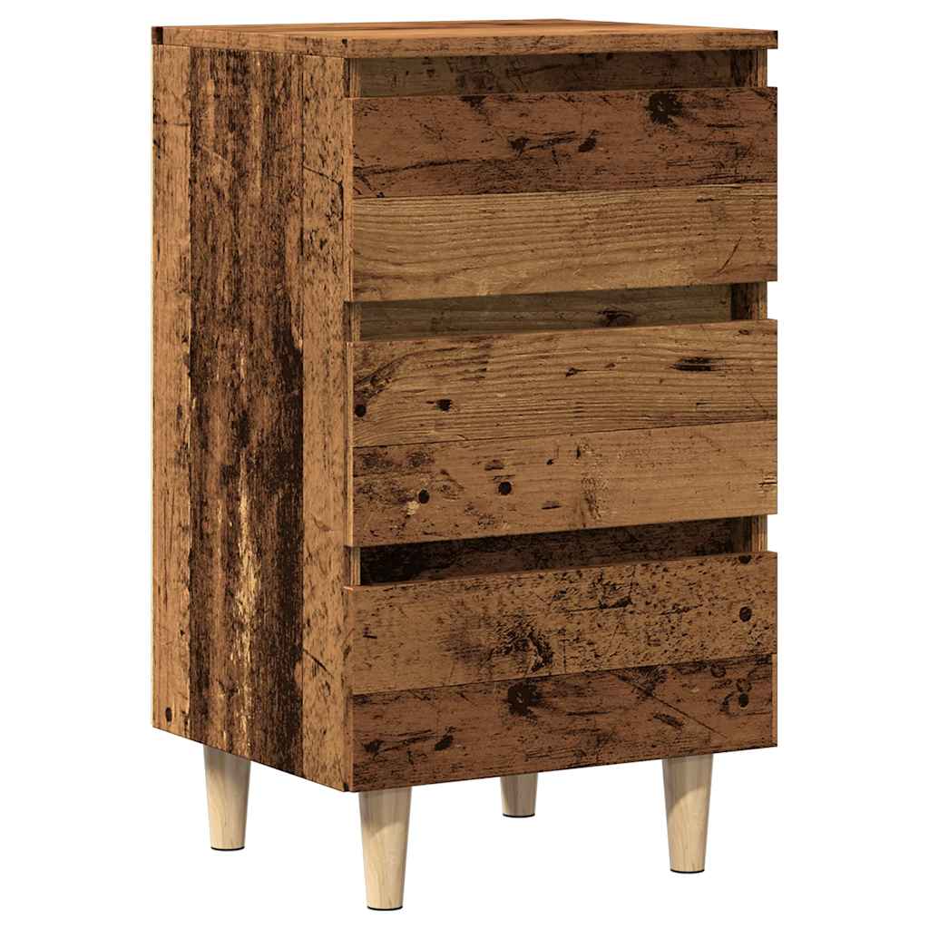 Table de chevet vieux bois 40x35x69 cm bois d’ingénierie - XIOS