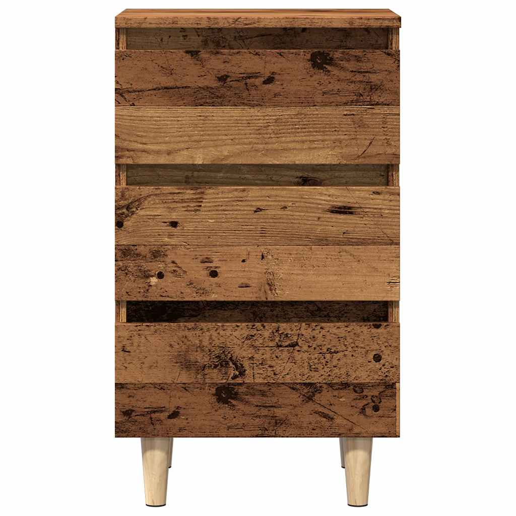 Table de chevet vieux bois 40x35x69 cm bois d’ingénierie - XIOS
